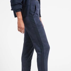 Athleta, Brooklyn, navy Ankle Camo, sleek-fit, pull on, elastic waist, Sz 14T